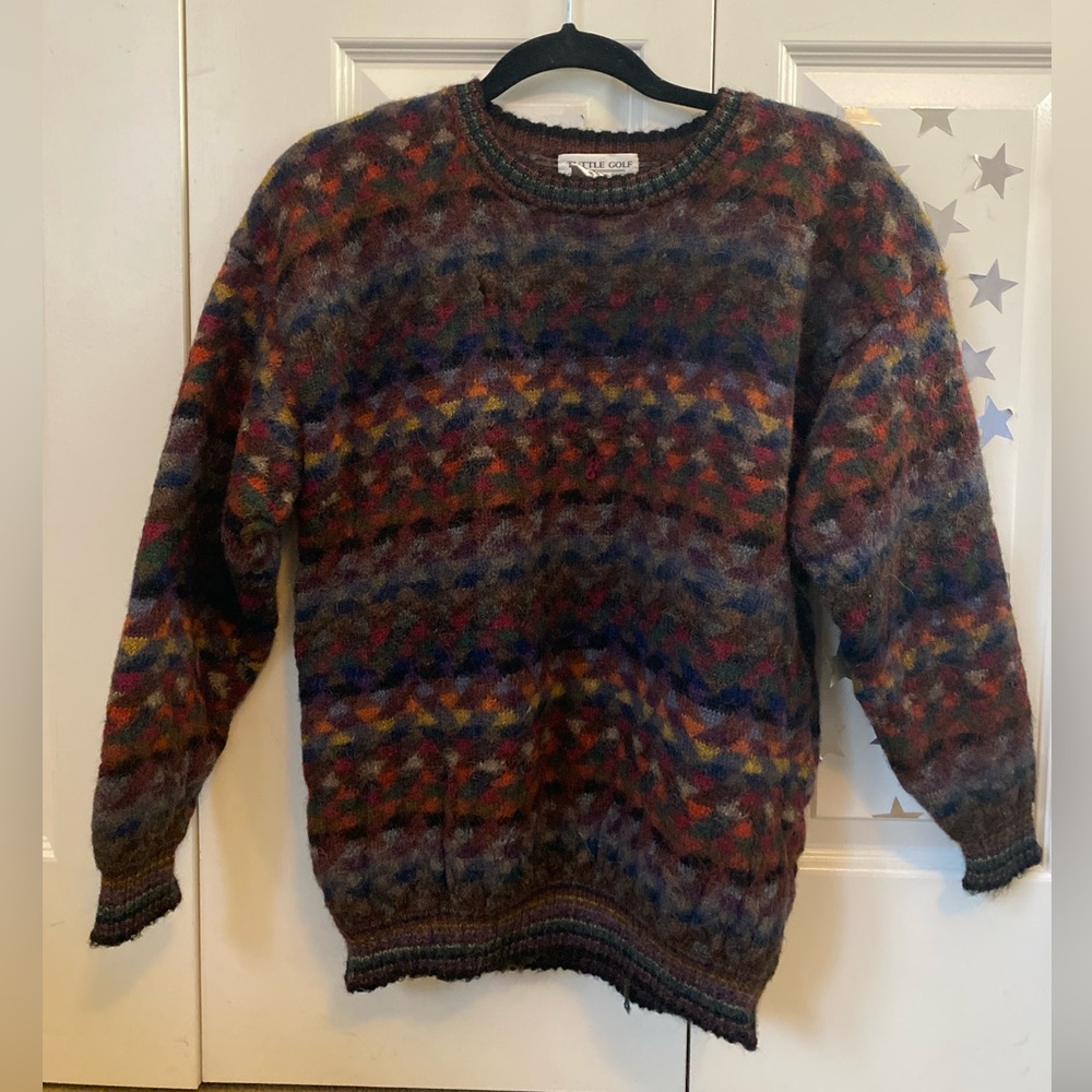 Multicolor Patterned Men's Sweater